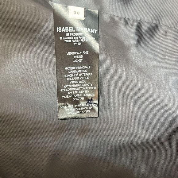 NWT ISABEL MARANT ÉTOILE single breasted blazer M/38 $957 - Picture 13 of 13